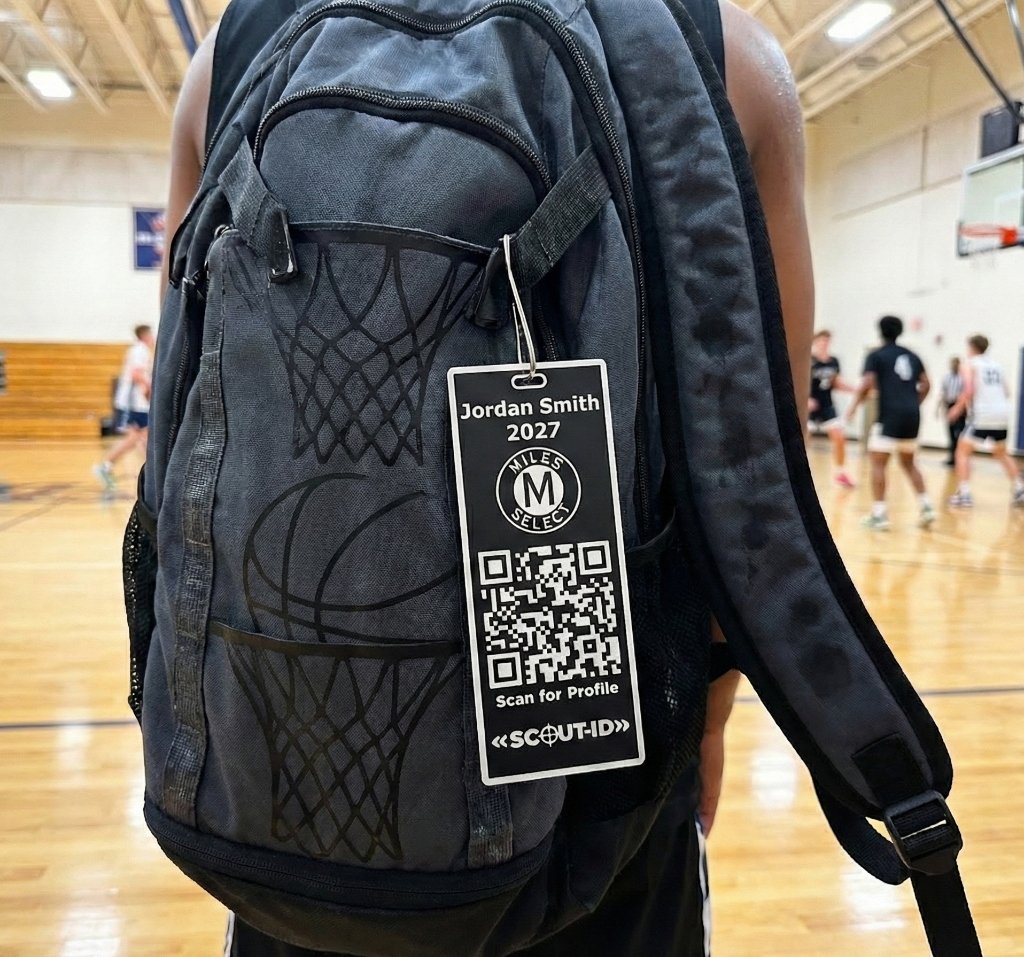 ScoutID Bag Tag on Backpack
